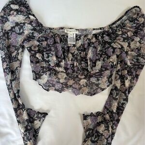 Floral Sheer Long Sleeve Top